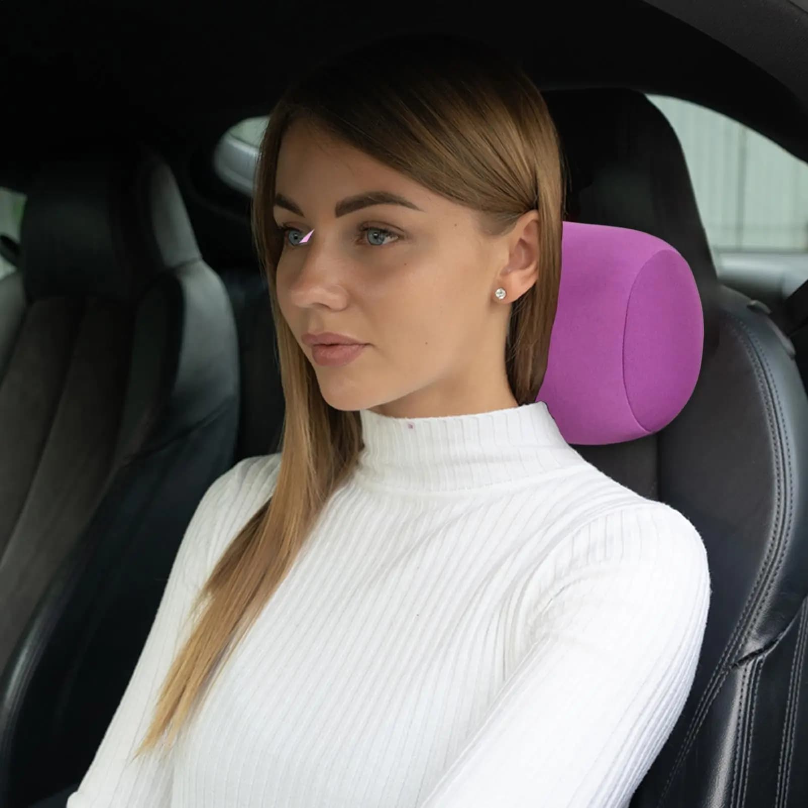 Cuscino lungo per girocollo Cuscino cilindrico lavabile per camera da letto Sedile poggiatesta Supporto per collo Cuscino da viaggio Cuscino in microperline