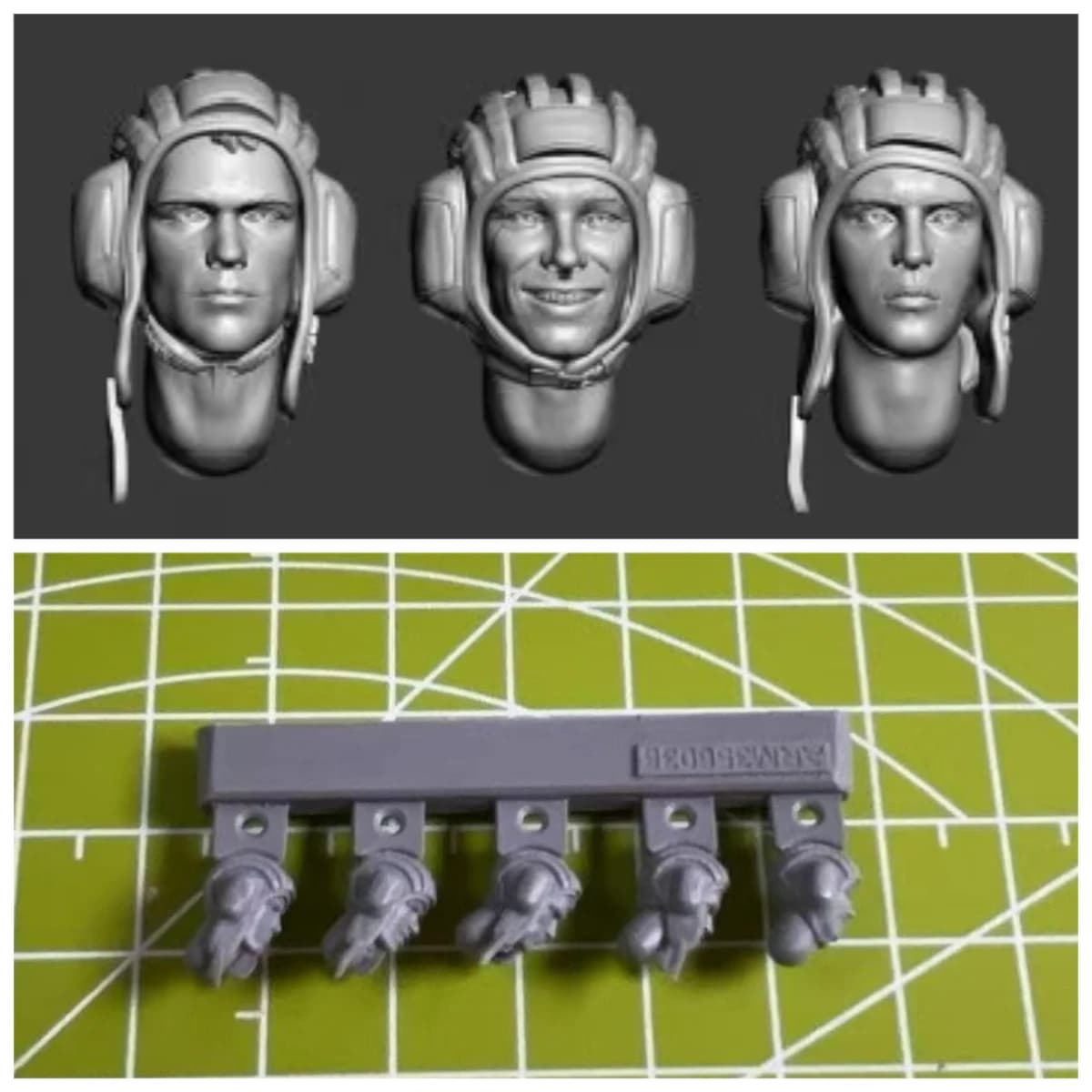 5 pezzi 1:35 pressofusione modello in resina kit di montaggio modifica sostituzione modello testa carattere non verniciato