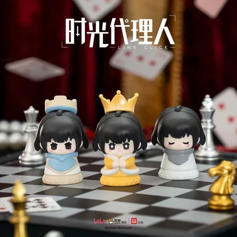 New Genuine Link Click Anime Chess Series Finger Puppet Blind Box Versatile Kawaii Fun Collection Desktop Ornament Toy Xmas Gift