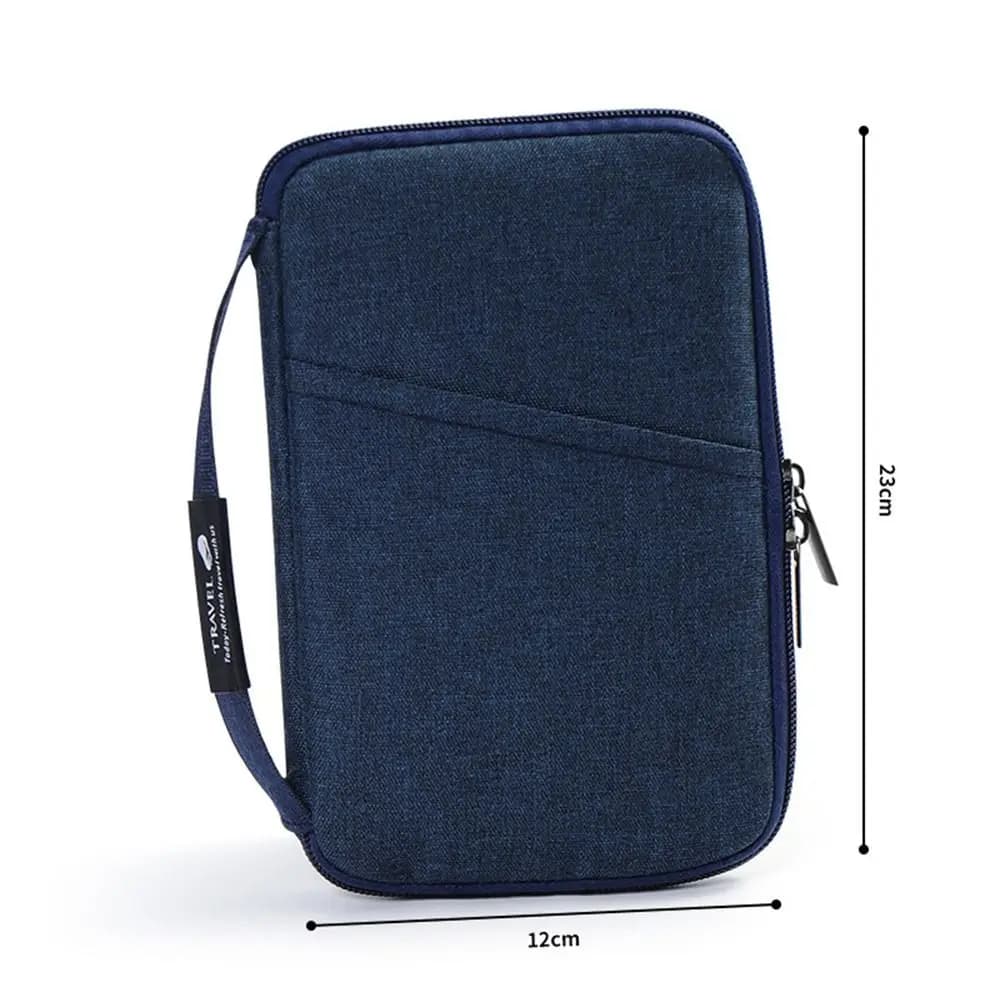 Accessori da Viaggio: Portafoglio da Viaggio, Porta Biglietti, Porta Passaporti Familiare con Cerniera, Custodia Protettiva per Passaporto in Tessuto OX, Porta Documenti