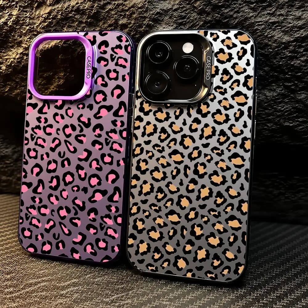 Hot Leopard print Phone Case For iPhone 11/12/13/14/15/16/17 Pro Max Color Gradient TPU Case Shockproof Cover