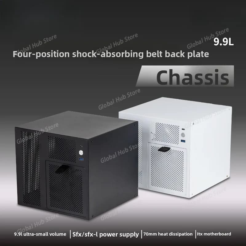 Telaio NAS a 4 dischi per Ursa Minor SFX Alimentatore Scheda principale ITX per Flying Cow Black Group Server di archiviazione domestica Piccolo telaio