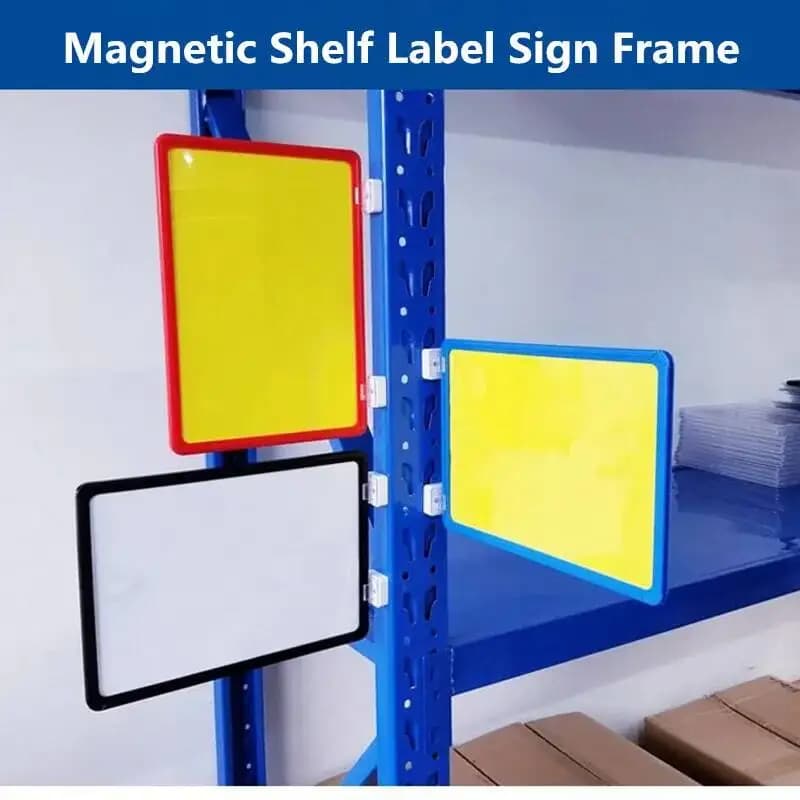 5 pezzi A4 210x297mm supermercato magazzino scaffale immagine poster prezzo etichetta cornice porta cartello magnetico espositore bordo