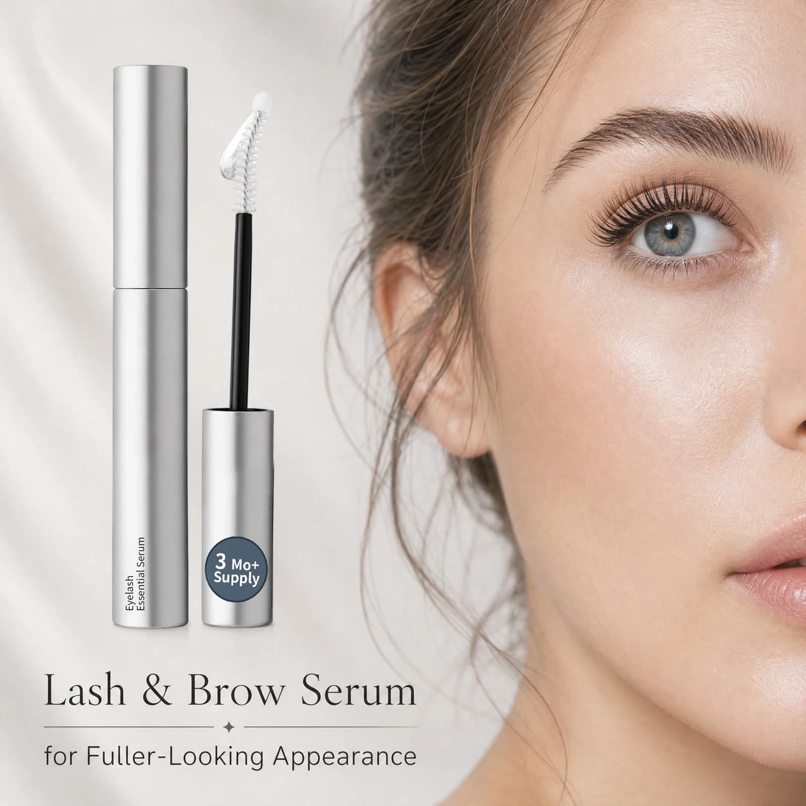 Eyelash & Eyebrow Dual‑Use Serum Promote Lash Brow Growth Natural Curling Moisturizing Formula for Fuller‑Looking Appearance