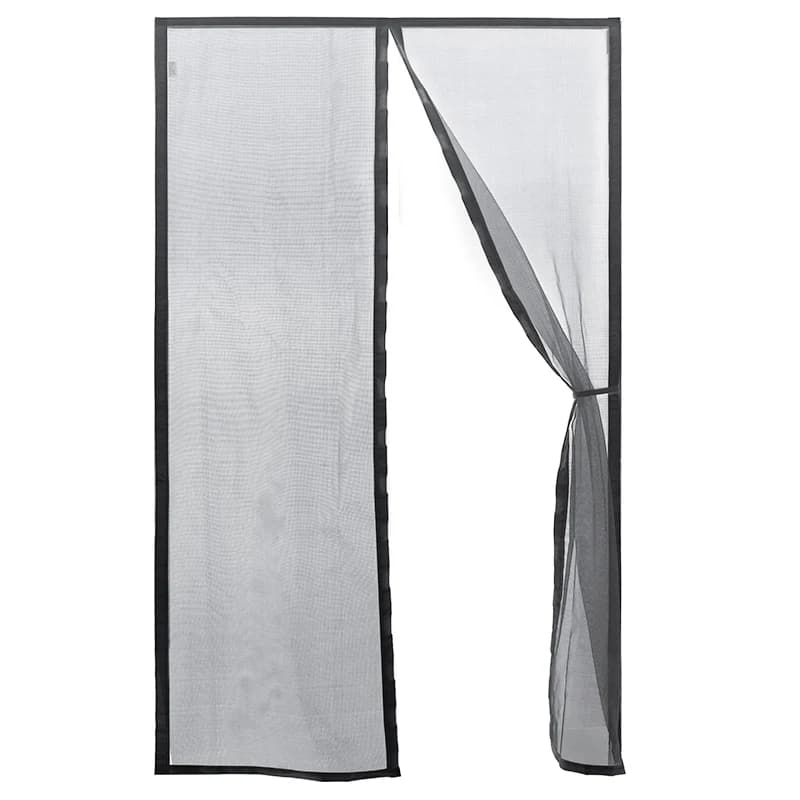 Zanzariera magnetica per porta Nero Dimensioni personalizzate Tenda estiva con chiusura automatica in rete anti-insetti Applicabile alle porte interne