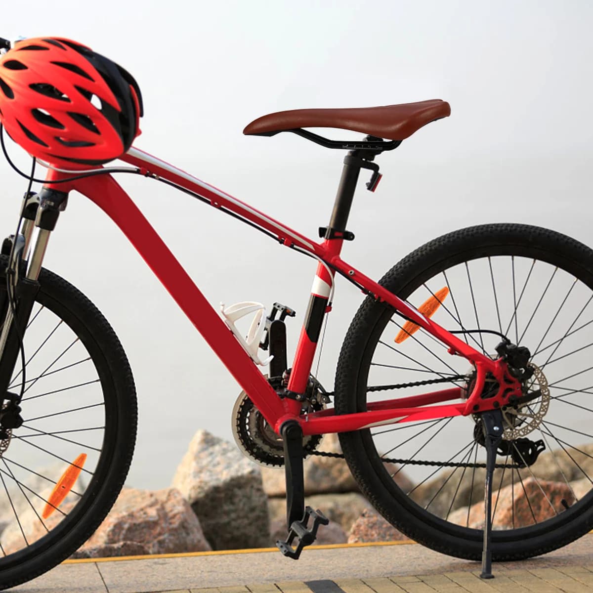 Coprisedile Ergonomico per Bicicletta Effetto Fibra di Carbonio, Cuscino Spesso in PU per Uomini e Donne Ciclisti, per Lunghe Corse