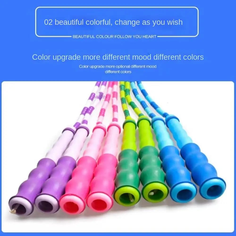 Adjustable Length Segmented Fitness Jump Rope Signable No Knots Soft Bead Skipping Rope Environment Protection Durable