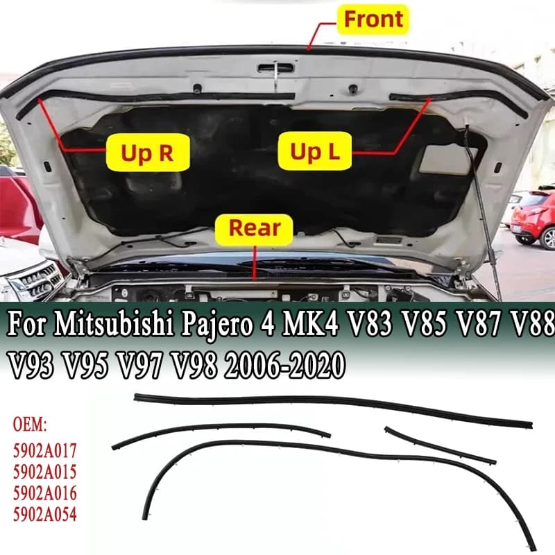 4 pezzi cofano cofano guarnizione guarnizione in gomma per Mitsubishi Pajero Montero Shogun 4 MK4 V83 V85 V87 V88 V93 V95 V97 V98 2006-2020