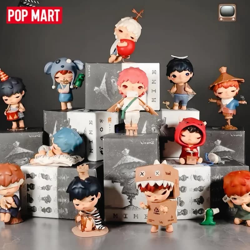 POP MART Hirono The Mime Series Figura Anime Cartoon Action Figurine Scatola cieca Giocattoli Bambola Scatola misteriosa carina Regali di compleanno per ragazzi