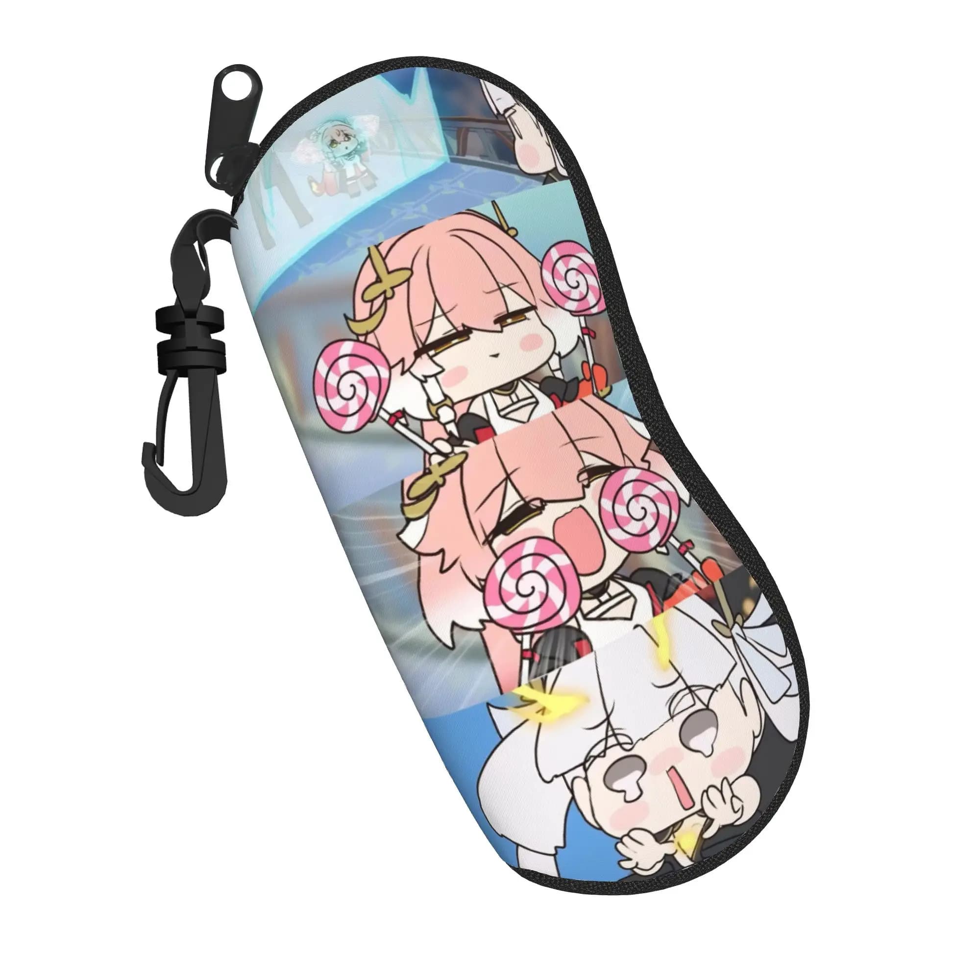 Trickcal C-Chibi Go Games Custodia per occhiali da uomo e da donna, custodia per occhiali alla moda, contenitore per occhiali