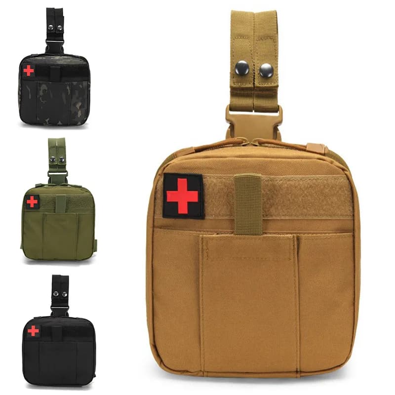 Kit Medico Tattico da Gamba, Borsa Multifunzionale per Pronto Soccorso da Cintura, Accessorio MOLLE Multifunzionale per Esterni, Custodia Porta Attrezzi EDC