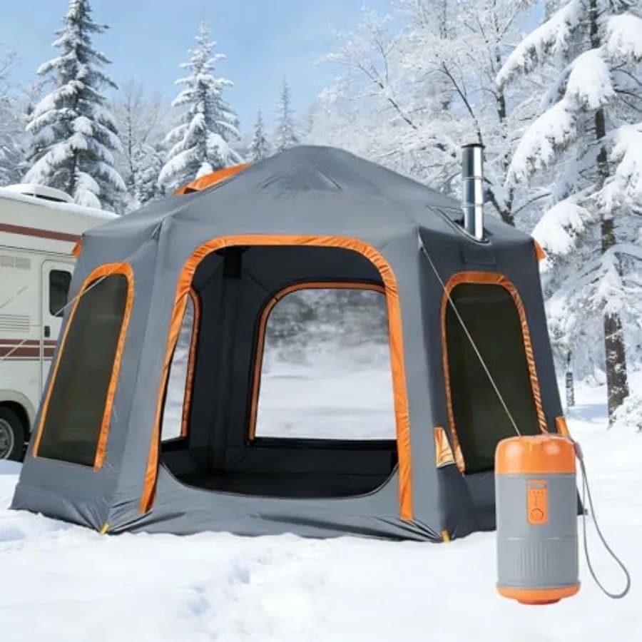 Tenda da Campeggio Gonfiabile Facile da Montare con Pompa Elettrica, Tenda Impermeabile Gonfiabile per Adulti, Portatile per Campeggio e Escursioni