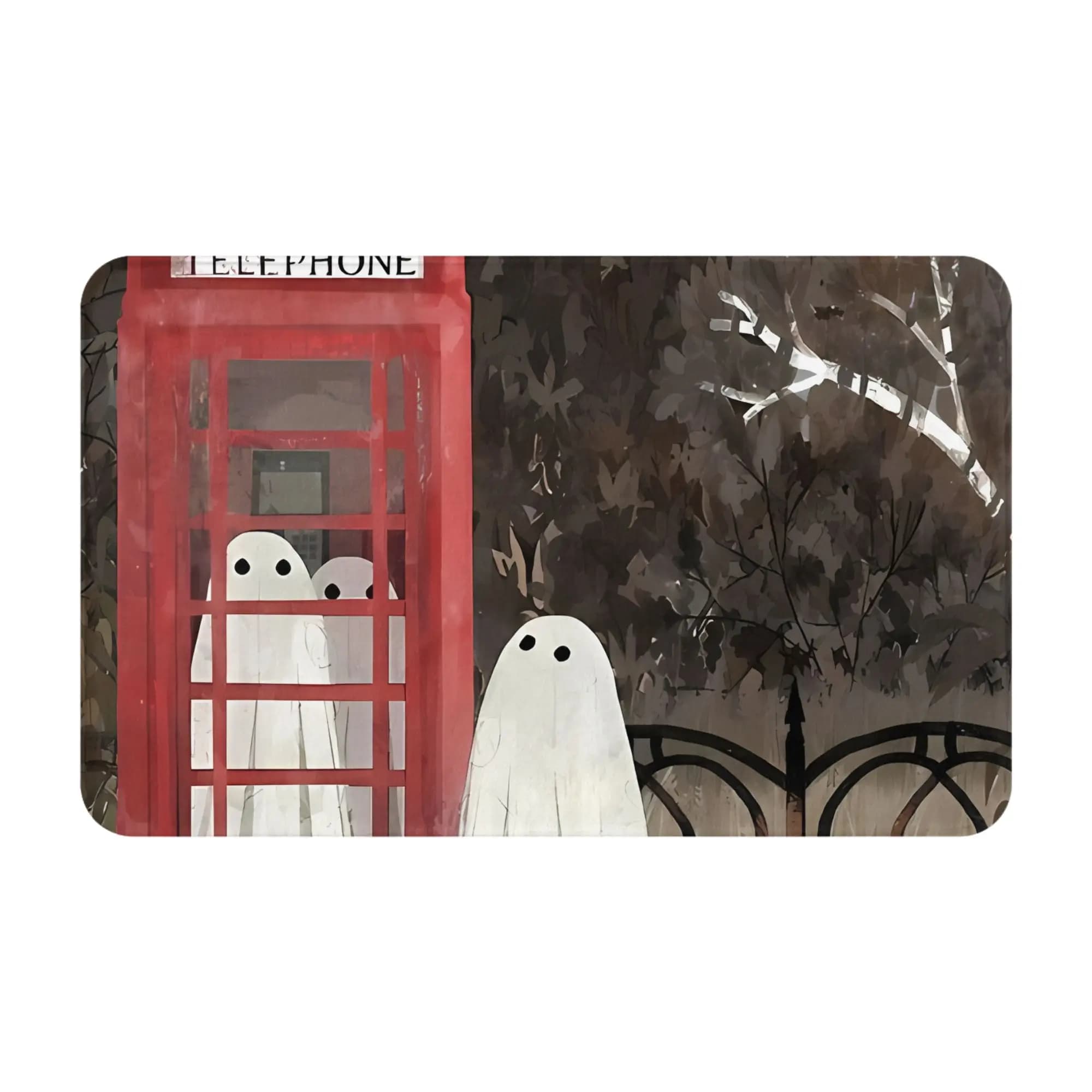 Ci sono fantasmi nella scatola, decorazioni natalizie, tappetino per camera da letto, tappetino G-Ghost, tappeto da cucina, tappeto da esterno, decorazione per la casa