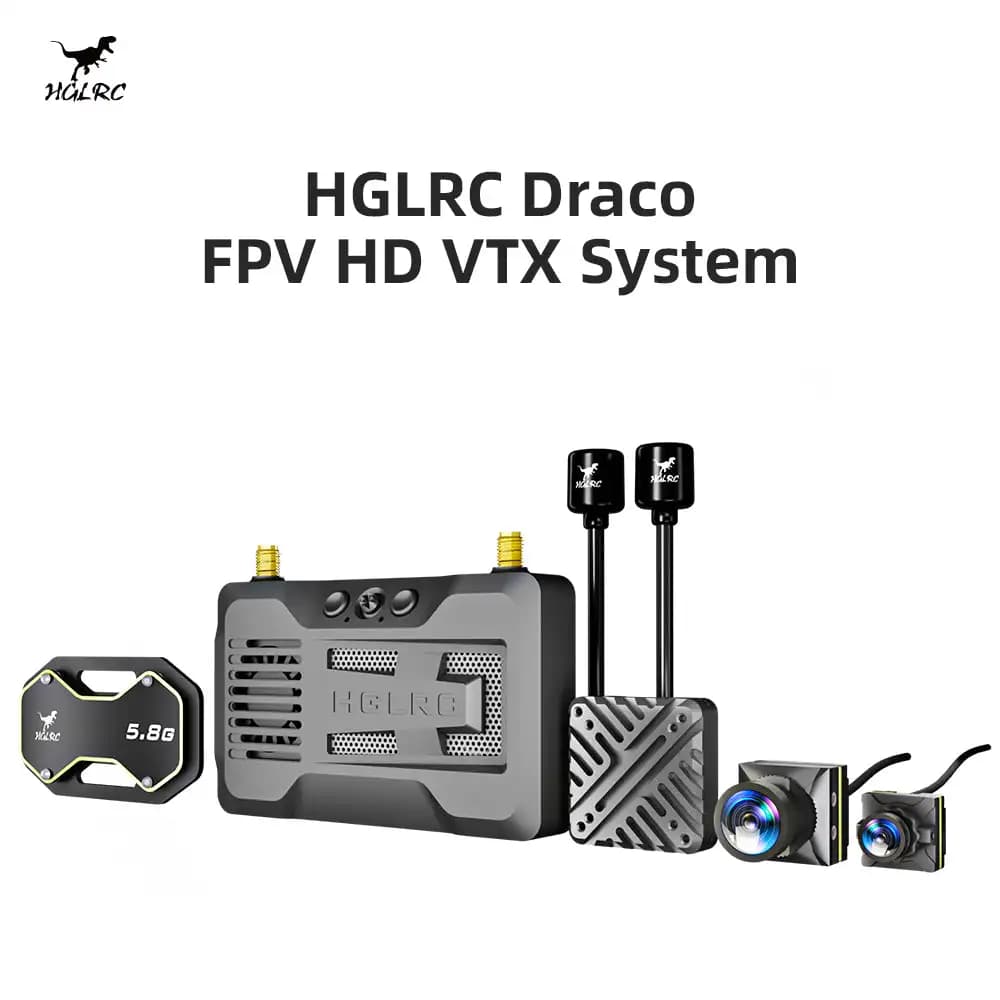 HGLRC Draco HD VTX Air Unit, Select A1 Lite+, A1 Pro, A2 Pro Night Vision or Ground Unit for RC Quad