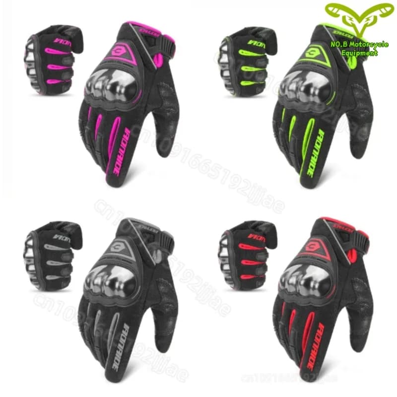 Guanti da moto da uomo con guscio rigido, per guida all'aperto, touchscreen, traspiranti, tattici, anti-caduta, protettivi, da motociclista