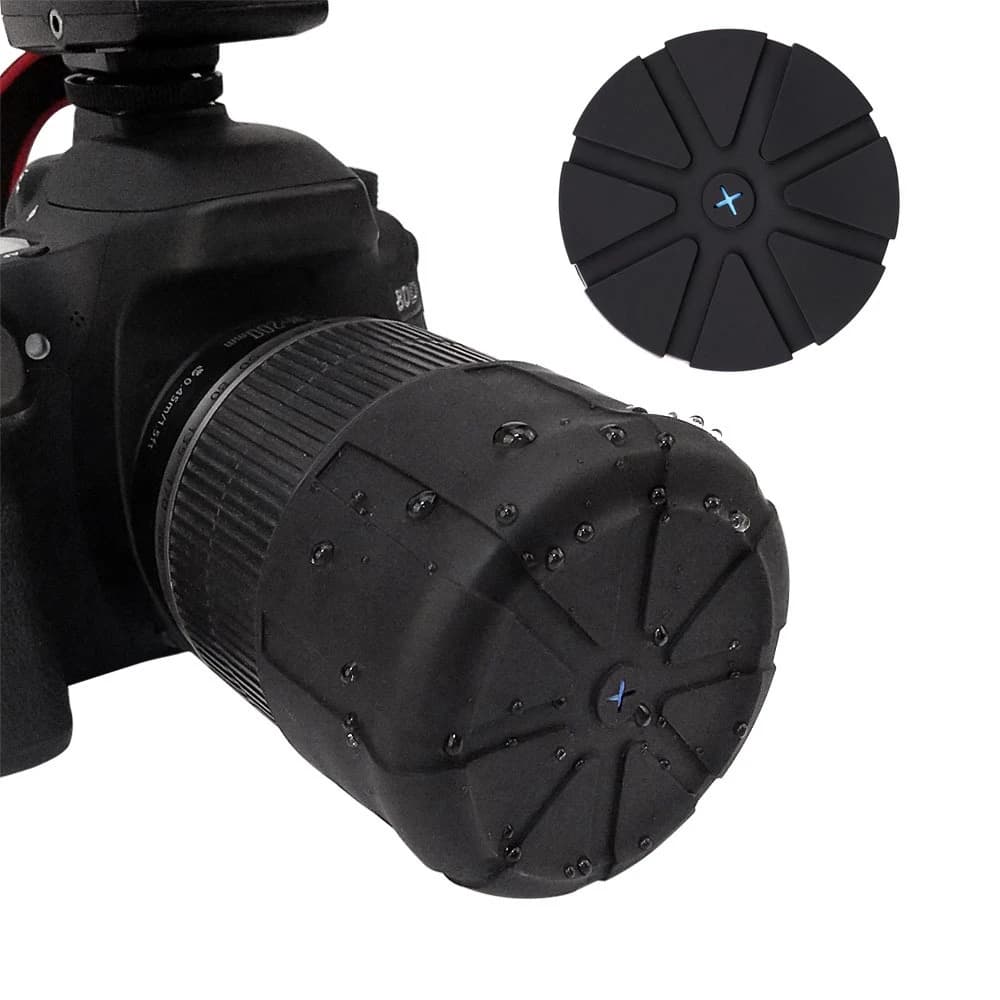 Covers 3 pieces Waterproof silicone universal lens cover for 65-110 mm DSLR camera lenses