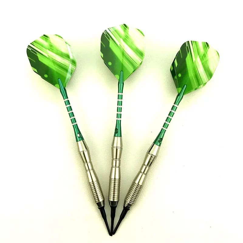 3 pezzi/set di freccette professionali 18g freccette verdi con punta morbida freccette in lega di alluminio gioco di lancio