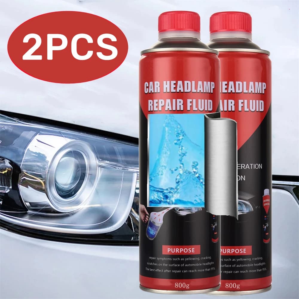 2PCS Car Headlight Polishing 800g Agent Oxidation Scratch Remover Car Headlight Renovation 800ml Car Headlight Restoration Fluid