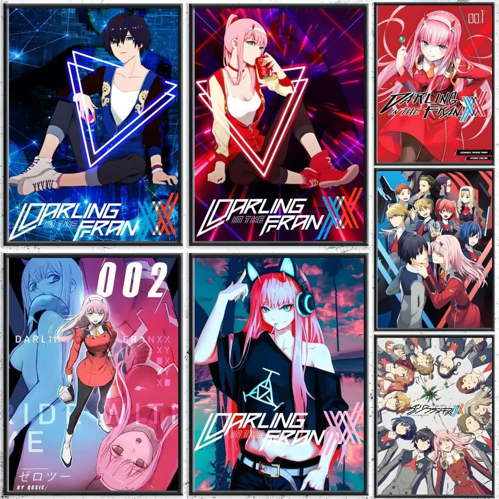 Japan Anime DARLING In The FRANXX Painting Calligraphy HD Canvas Poster Crease Free Waterproof All Space Wall Decor