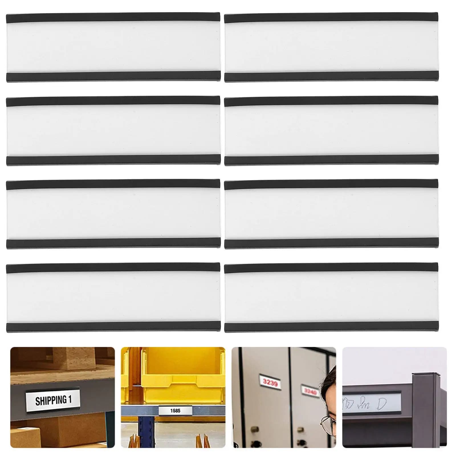 Portaetichette magnetico a 30 canali, robusto e resistente, per scaffali di magazzino, armadietti, organizzazione delle porte
