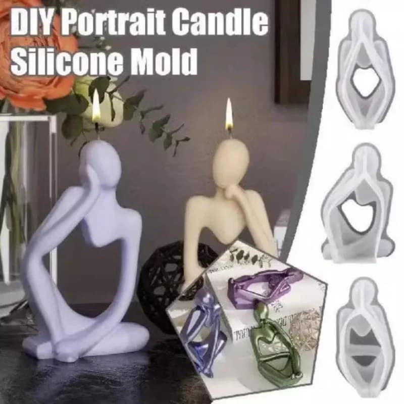 Set Premium di 3 Stampi in Silicone per Body Art, Stampo per Candele in Resina per Decorazioni Natalizie