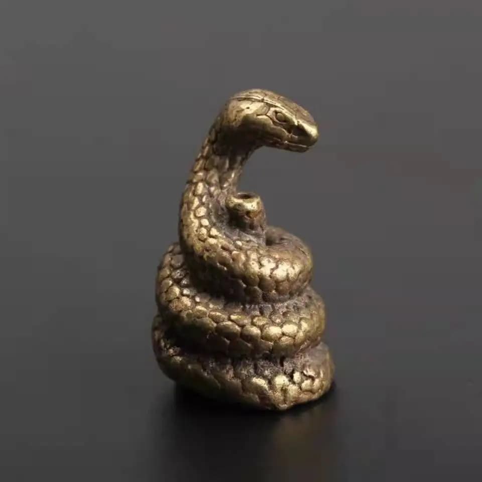 Bronzo cinese antico ottone puro dodici zodiacali filo di serpente bastoncino di incenso bruciatore di incenso un bruciatore di incenso linguetta di aloe di sandalo