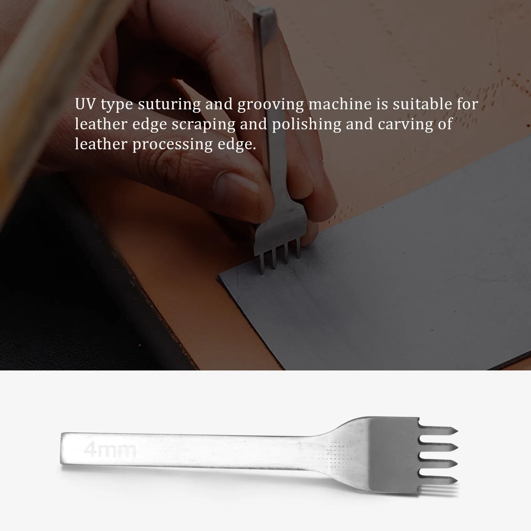 AT14 Leather Stitching Chisel Set, Lacing Stitching Punch, Stitching Groover Beveler And Sewing Needles, Leather Crafts Tool