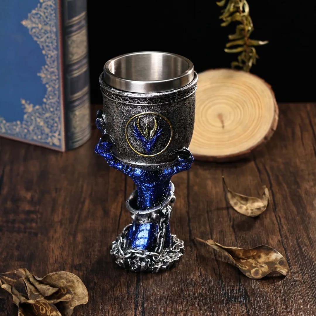 Calice a Forma di Artiglio di Drago, Regalo di Halloween, Bicchiere in Acciaio Inox a Forma di Mano Fantasma, Elegante Bicchiere Alto per Vino o Cocktail