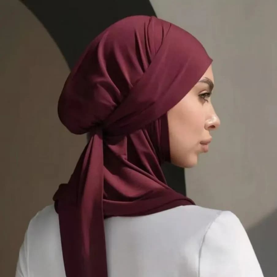 Newest Instant Hijab With Bandage Solid Color Woman Muslim Hijab Islamic Turban Full Cover Head Wraps Female Headband Shawl