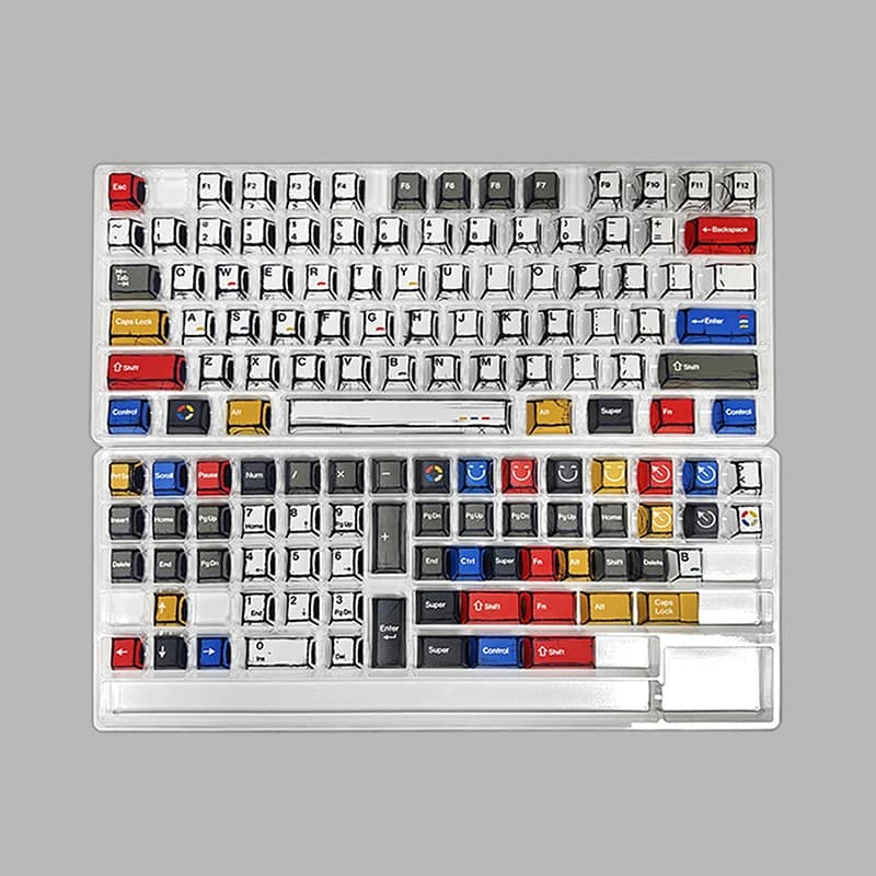 Copritasti stile fumetto PBT Cherry Profile Set completo 136 tasti Copritasti adatti per tastiera meccanica da gioco Interruttori Cherry MX