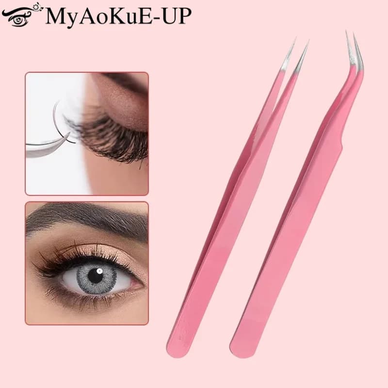 1 pcs stainless steel eyelash grips clips fake eyebrow clips extension pins supplies for lifting eyelashes makeup tool