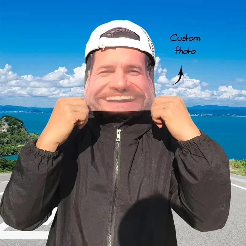 1 Pezzo Maschera Personalizzata con Foto Divertente, Accessori per Giochi di Ruolo, Decorazione per Feste/Festival/Halloween (Carica Foto del Viso)