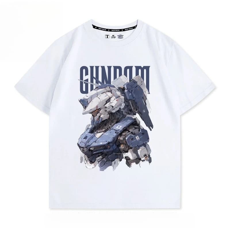 Mobile Suit Gundam Anime Printed T-shirt Men's and Women's T-shirt Men's Top Sports T-shirt 2026 Summer New Tee
