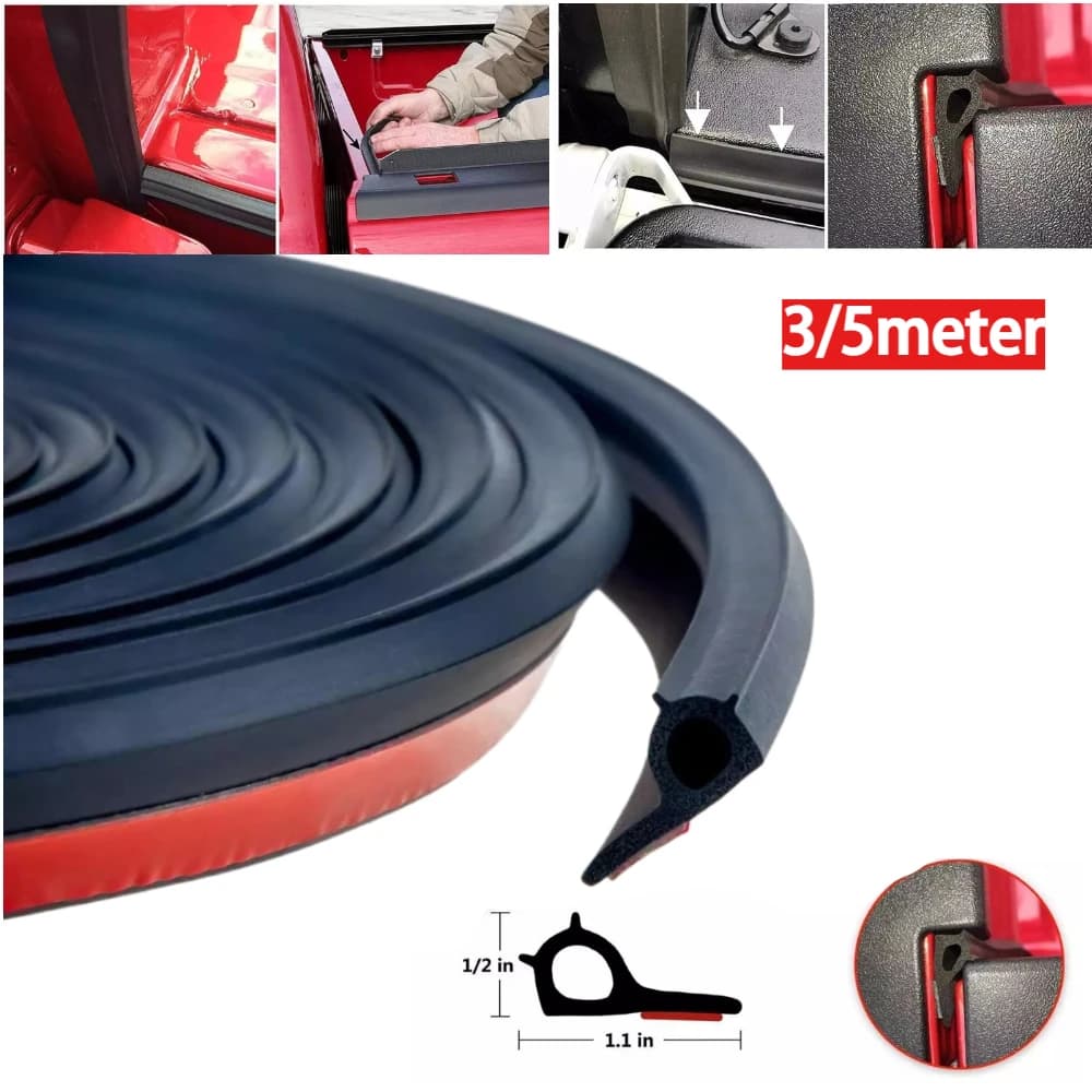 Striscia di tenuta universale per porta posteriore per camioncino, kit di guarnizioni per isolamento acustico, 3 m 5 m
