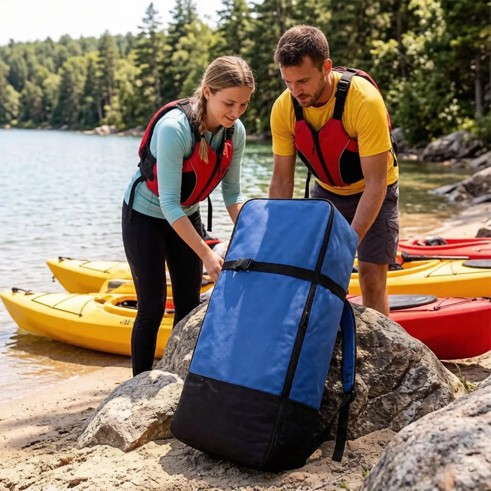 Paddle Board Bag Large Capacity Backpack With Adjustable Shoulder Strap Paddleboard Travel Bag For Surfboard Kayak Gear Pump