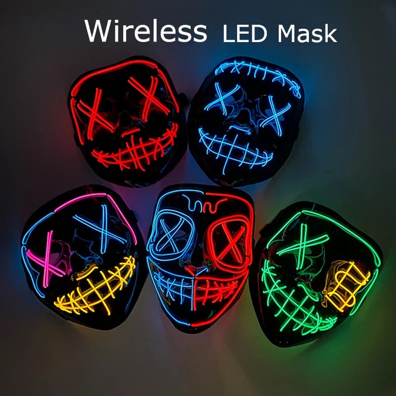Wireless Halloween Purpose Mask Halloween Cosplay Shoe Halloween Horror Mask Masks Carnival Supplies Lighting in the Dark