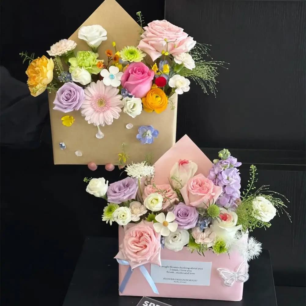 Florist Bouquet Box, Florist Bouquet Box, Packing and Conservation Card Box, for Wedding Decorations, Fidancies and Celebrations