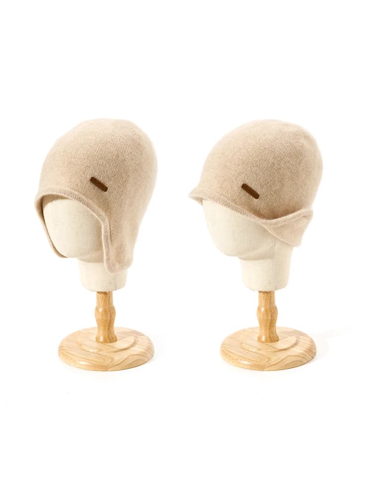 Cappello Unisex in Cashmere Lavorato a Maglia, Berretto Invernale Spesso, Morbido Copri Orecchie, Cappello Caldo in Lana