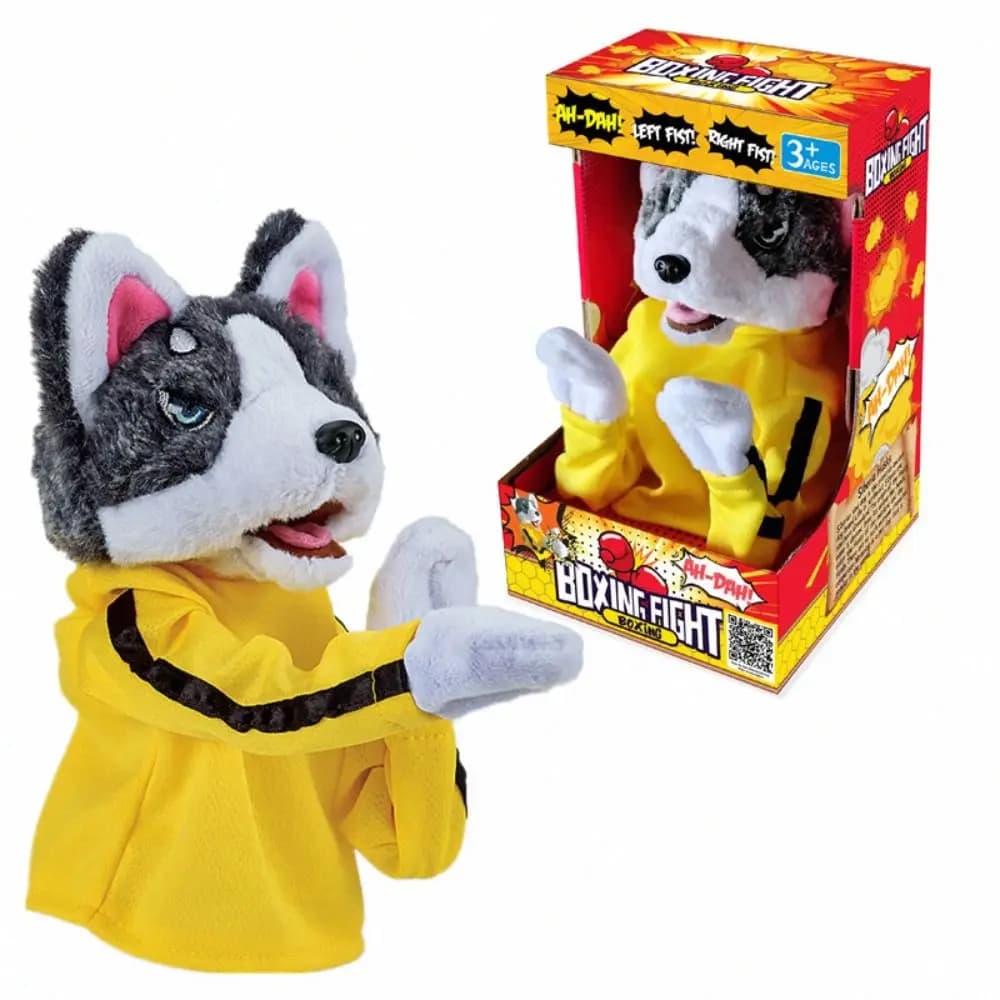 Divertente con suono bambola di cane da boxe peluche regali per bambini bambola ingannevole giocattolo interattivo da battaglia