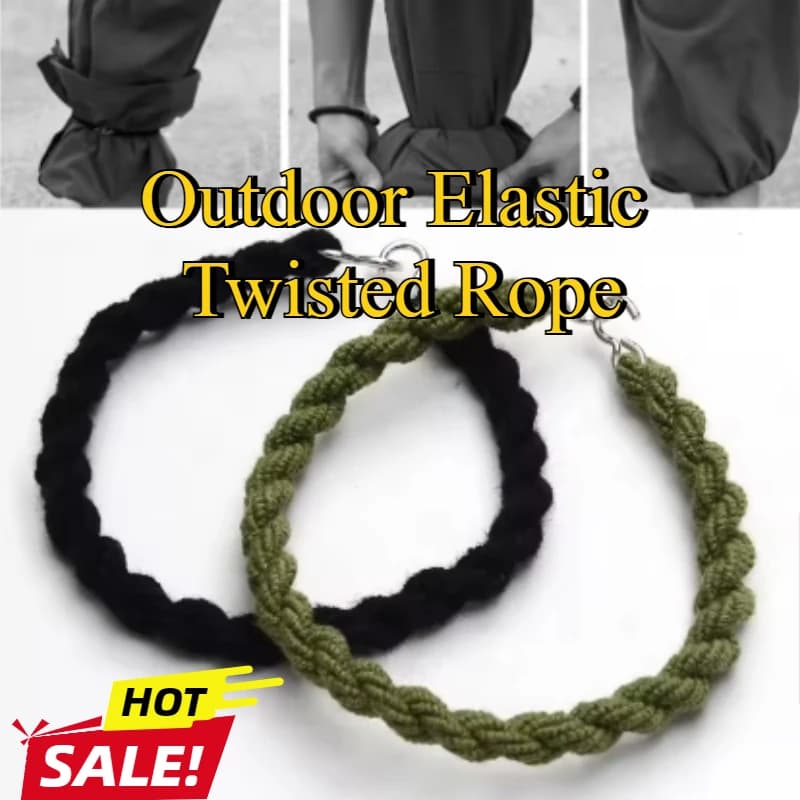 2 pezzi/set pantaloni cinturino per gamba stivali militari da esterno cinturino per gamba pantaloni in corda intrecciata elastica cinturino per gamba accessori per escursioni all'aperto
