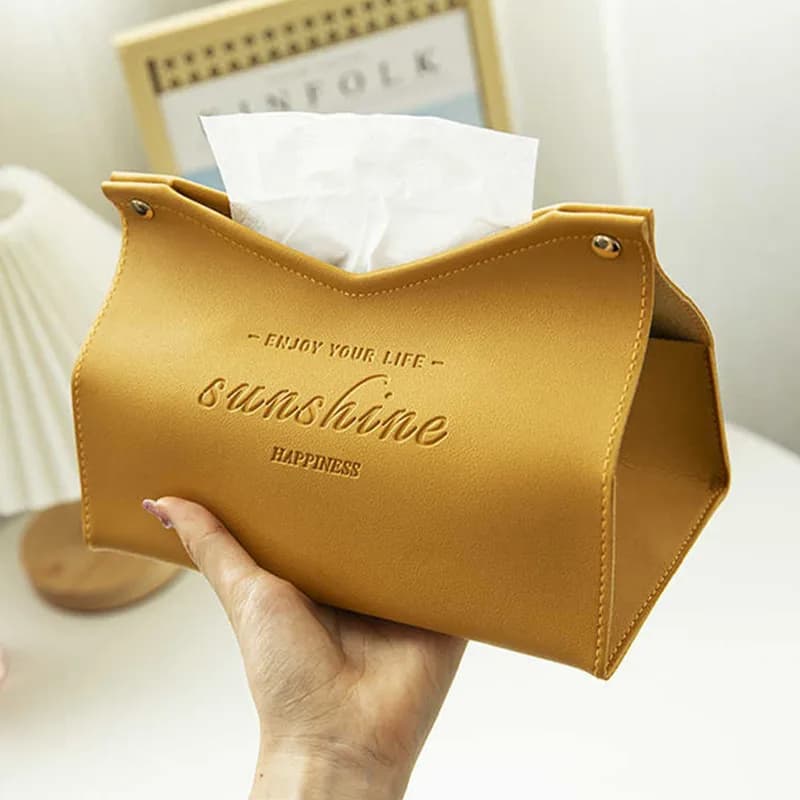 Leather Handkerchief Box Car Handkerchief Box Home Living Room Decorating Bedroom Kitchen Desktop Large Nordic Storage Box