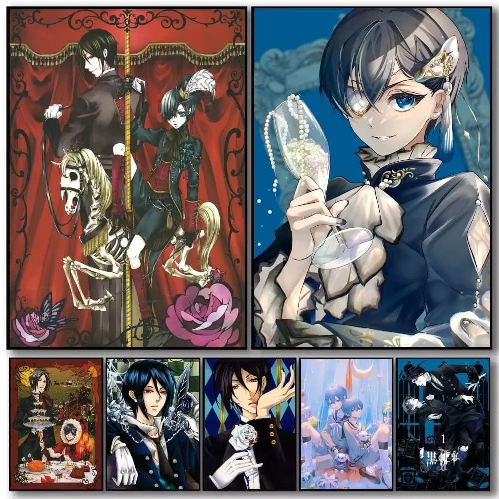 Diamond Painting Anime Black Butler Mosaic Handmade Artwork Full Round/Square Diamonds Exquisite Gift Home Decor