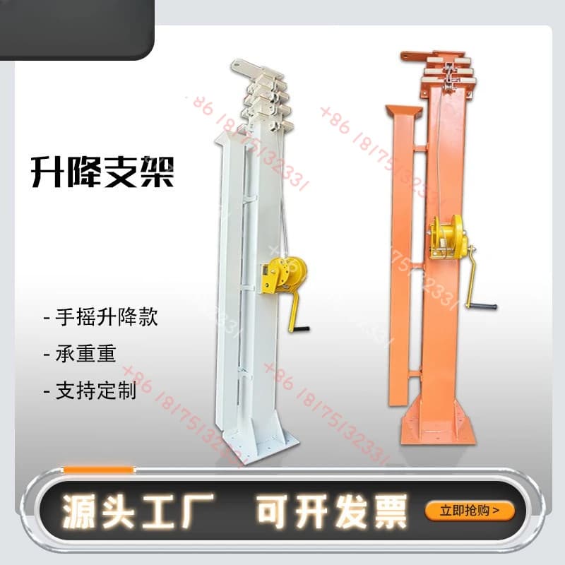 Self-supporting telescopic pole for lighting and monitoring, liftable manually, 6/7/9 meters, for communication