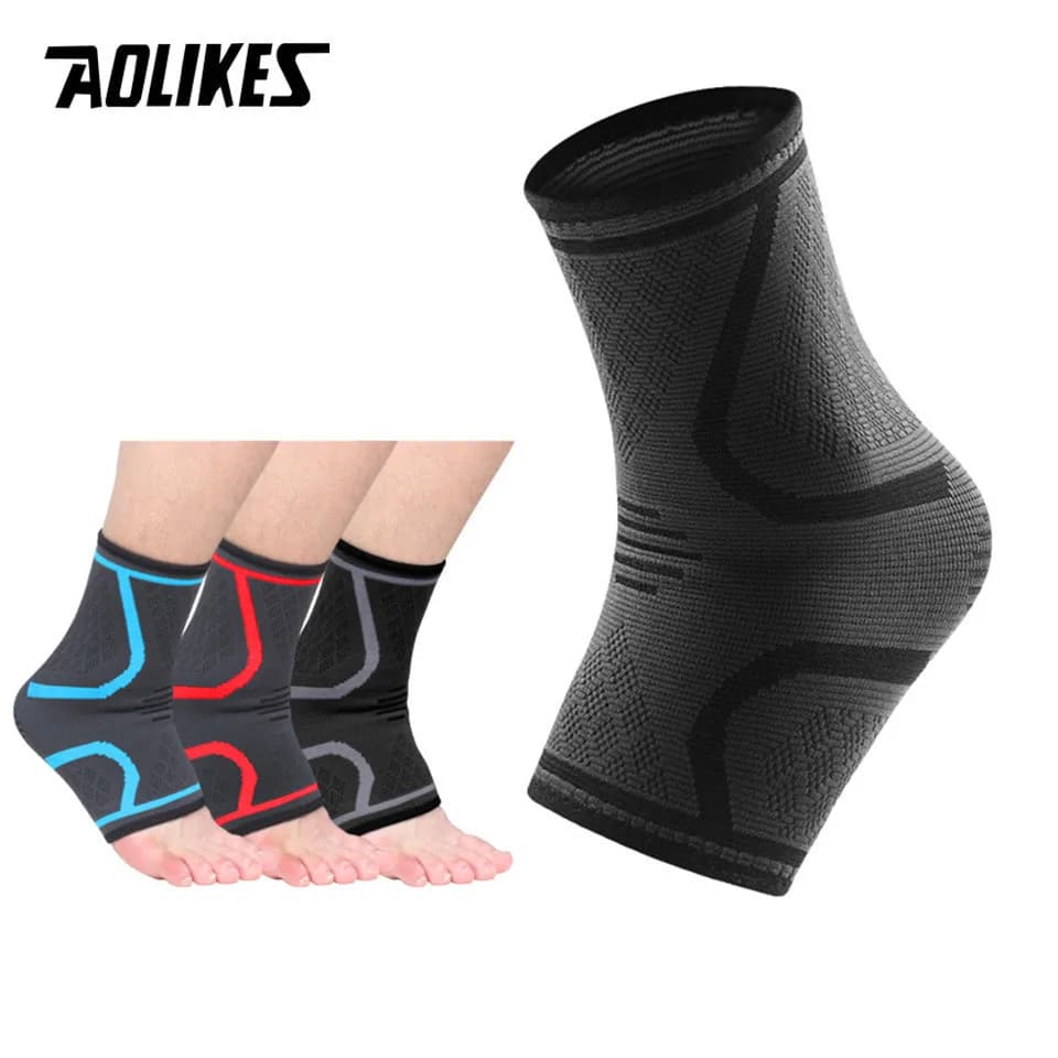Manicotto di supporto per compressione del tutore della caviglia AOLIKES per il recupero di lesioni, dolori articolari e altro.