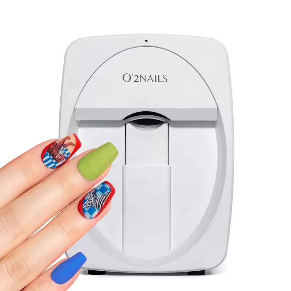 Professional O2 Digital Nail Printer with Cartridge, Table Electric Power Supply