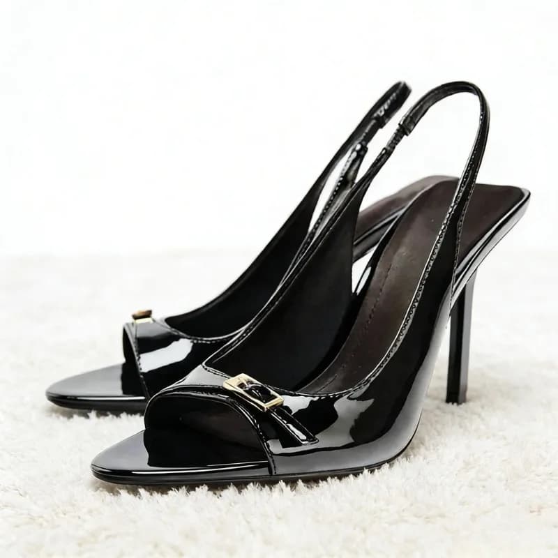 Women's Fashion Women's Fashion Women's Fashion Metal Buckle Brand Signed Shoes Elegant for Banquets