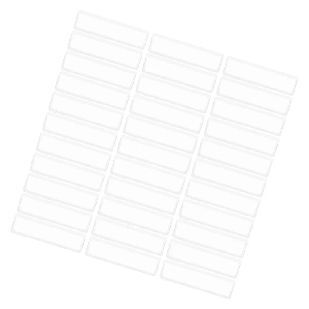50 Pezzi Portaetichette Trasparenti Autoadesivi, Tasche in Plastica Trasparente per Protezione Etichette, Organizzazione Scaffali, Indici per Cassetti