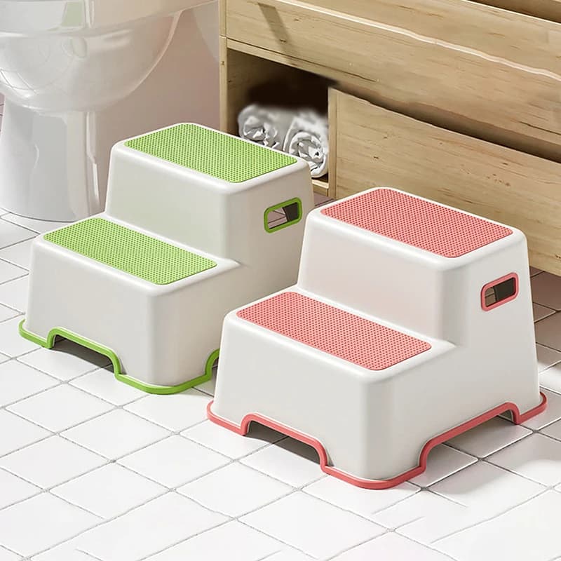 Sgabello per lavabo per bambini, sgabello per lavarsi le mani, sgabello per spazzolare i denti, sgabello per lavare il viso, sgabello per WC