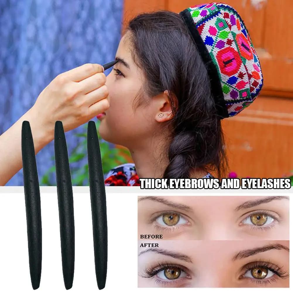 3PCS Usme Erba Stick Powder Growth Capture Mascara Usman Black Hair Coats Thick Hair To Promote Eyebrow Growth