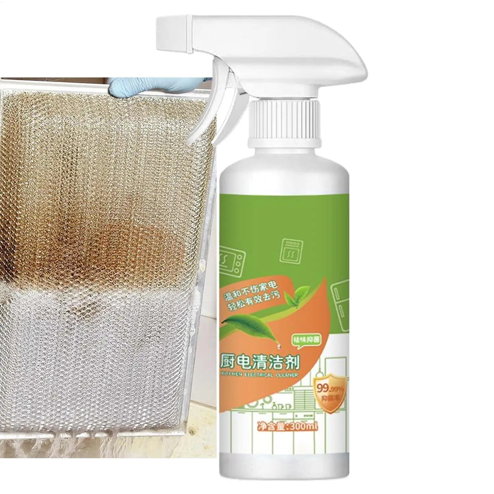 Potente detergente spray sgrassante da cucina per grasso ostinato su cappa da cucina forno microonde friggitrice ad aria frigorifero pulizia profonda